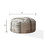 Indoor BANDELIER Blue/Taupe/Camel Tan Round Zipper Pouf - Stuffed - Extra Beads Included - 24in dia x 20in tall B06894149