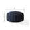 Indoor DRIZZLE Vintage Navy Round Zipper Pouf - Stuffed - Extra Beads Included - 24in dia x 20in tall B06894185