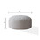Indoor FLIRTY Light Grey Round Zipper Pouf - Stuffed - Extra Beads Included - 24in dia x 20in tall B06894189