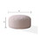 Indoor FLIRTY Pink Blush Round Zipper Pouf - Cover Only - 24in dia x 20in tall B06894192
