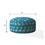 Indoor JENNI Bright Turquoise Round Zipper Pouf - Cover Only - 24in dia x 20in tall B06894212