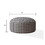 Indoor PLAIDO Black Round Zipper Pouf - Cover Only - 24in dia x 20in tall B06894224