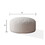 Indoor PLAIDO Light Grey Round Zipper Pouf - Cover Only - 24in dia x 20in tall B06894228