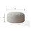 Indoor HONEYCOMB Light Grey Round Zipper Pouf - Cover Only - 24in dia x 20in tall B06894232