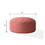 Indoor MINKY DIMPLE DOT Plush Coral Round Zipper Pouf - Cover Only - 24in dia x 20in tall B06894248