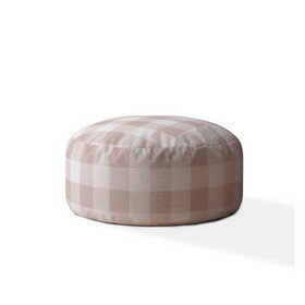 Indoor ANDY Blush Round Zipper Pouf - Cover Only - 24in dia x 20in tall B06894272