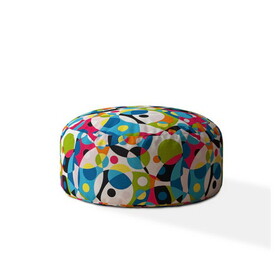 Indoor MOD Mod Round Zipper Pouf - Stuffed - Extra Beads Included - 24in dia x 20in tall B06894313