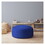Indoor MINKY DIMPLE DOT Plush Royal Blue Round Zipper Pouf - Stuffed - Extra Beads Included - 24in dia x 20in tall B06894321