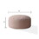 Indoor BANARAS Blush Round Zipper Pouf - Cover Only - 24in dia x 20in tall B06894344