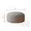 Indoor DINER DOT Light Grey Round Zipper Pouf - Cover Only - 24in dia x 20in tall B06894352