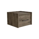 TUHOME Boa Floating Nightstand, Wall-Mounted Single Drawer Design with Handle- Dark Brown - Bedroom B070137815