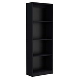 TUHOME Home Bookcase with 4-Shelf Modern Display Unit for Books and Decor -Black -Office B070137817