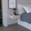 TUHOME Milano Floating Nightstand, Wall-Mounted with Drawer -Light Gray -Bedroom B070137823