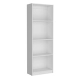 TUHOME Home Bookcase with 4-Shelf Modern Display Unit for Books and Decor -White -Office B070137827
