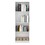 TUHOME Home Bookcase with 4-Shelf Modern Display Unit for Books and Decor -White -Office B070137827