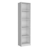 Home Xs Bookcase with 5-Tier Shelves and Slim Design -White -Office B070137829