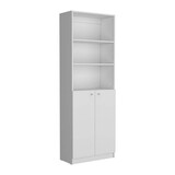 TUHOME Home 2-Door Bookcase, Modern Storage Unit with Dual Doors and Multi-Tier Shelves -White -Office B070137830