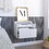 TUHOME Busan Modern Floating Nightstand, Single-Drawer Design with Sleek Two-Tiered Top Shelf Surfaces- White - Bedroom B070137840
