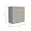 Classic Three Drawer Dresser, Superior Top, Handles -Light Gray / White B07091837