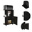 Clip Kitchen Cart, Single Door Cabinet, Four Casters -Black B07091839
