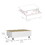 Gambia Lift Top Coffee Table, Four Legs -White / Light Oak B07091866