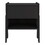 Joy Nightstand, Four Legs, One Open Shelf, One Drawer -Black B07091917