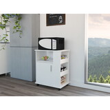 Kit Lower Microwave Cabinet, Single Door, Three Side Shelve -White B07091951