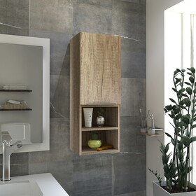 Mila Bathroom Cabinet, Two Interior Shelves, Two External Shelves, Single Door Cabinet -Pine B07091954