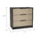 Kaia 3 Drawers Dresser, Superior Top -Black / Pine B07092020