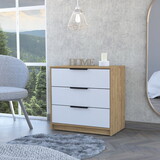 Kaia 3 Drawers Dresser, Superior Top -White / Pine B07092021