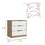 Kaia 3 Drawers Dresser, Superior Top -White / Pine B07092021
