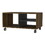 Classic Coffee Table, Three Shelves, Four Casters -Walnut / Black B07092032