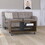 Classic Coffee Table, Three Shelves, Four Casters -Walnut / Black B07092032