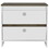 Otom Nightstand, Superior Top, One Open Shelf, One Drawer, Four Legs -Smokey Oak / White B07092045