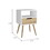 Otom Nightstand, Superior Top, One Open Shelf, One Drawer, Four Legs -White / Light Oak B07092046