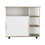 Paprika Kitchen Cart, Four Casters, Four Open Shelves, Double Door Cabinet -Light Oak / White B07092047