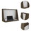 Zambia Wall Desk, Single Shelf -Mahogany / White B07092056