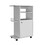 Clip Kitchen Cart, Single Door Cabinet, Four Casters -White B07092061