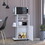 Clip Kitchen Cart, Single Door Cabinet, Four Casters -White B07092061