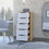 Kaia 5 Drawer Dresser, Vertical Dresser -White / Pine B07092064