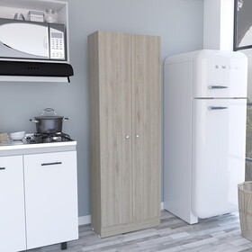 Multistorage Pantry Cabinet, Five Shelves, Double Door Cabinet -Light Gray B07092099