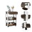 Verona Kitchen Cart, Three Shelves, Four Casters -White / Dark Walnut B07092116
