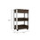Verona Kitchen Cart, Three Shelves, Four Casters -White / Dark Walnut B07092116