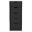 Basilea 5 Drawers Tall Dresser, Pull Out System -Black B07092124