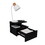 Adele Floating Nightstand, End Table, Side Table Drawer, Open Top Shelves -Black