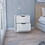 Basilea 2 Drawers Nightstand, Pull Out System -White B07092137