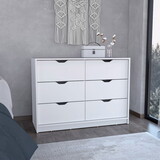 Basilea 4 Drawers Dresser, 2 Cabinets -White B07092139