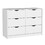 Basilea 4 Drawers Dresser, 2 Cabinets -White B07092139