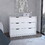 Basilea 4 Drawers Dresser, 2 Cabinets -White B07092139