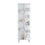 Crovie Linen 63-inch High Bathroom Cabinet Storage Cabinet with Four Open Shelves